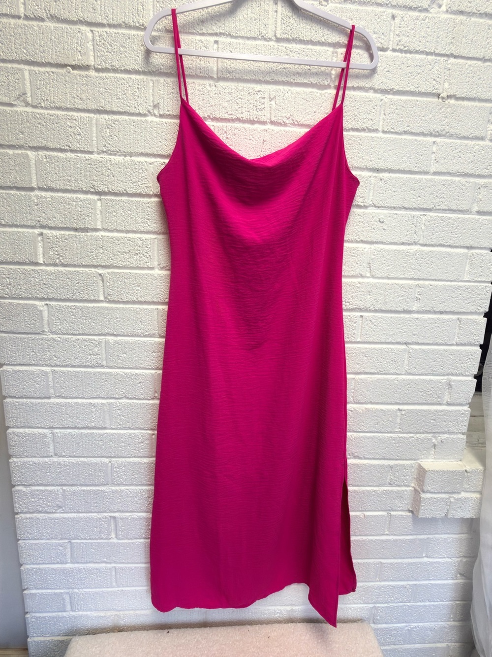 Rolla Coster Fuchsia Cowl-Neck Maxi Slip Dress